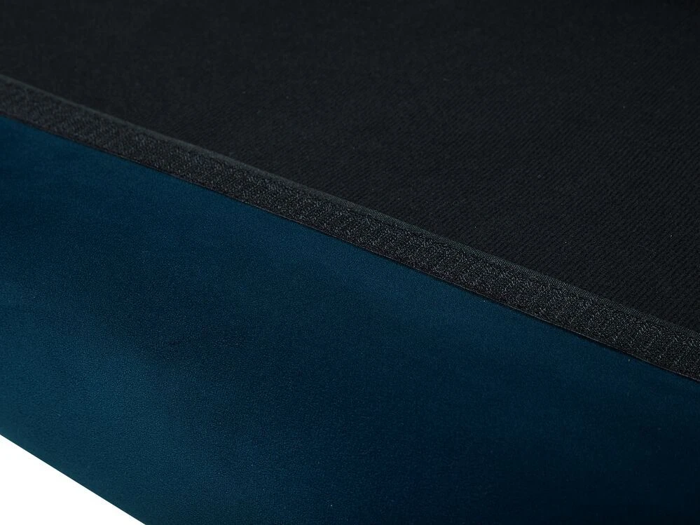 Beliani Trivietė sofa BODO, veliūras, tamsiai mėlyna