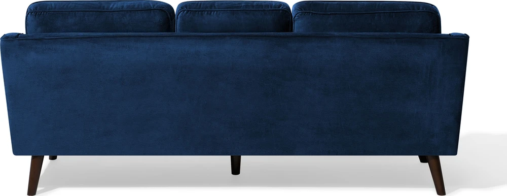 Beliani 3 vietų sofa LOKKA, veliūras, tamsiai mėlyna