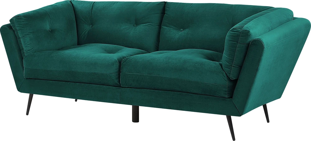 Beliani 3 vietų sofa LENVIKaksominė, smaragdinė
