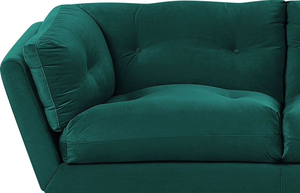 Beliani 3 vietų sofa LENVIKaksominė, smaragdinė