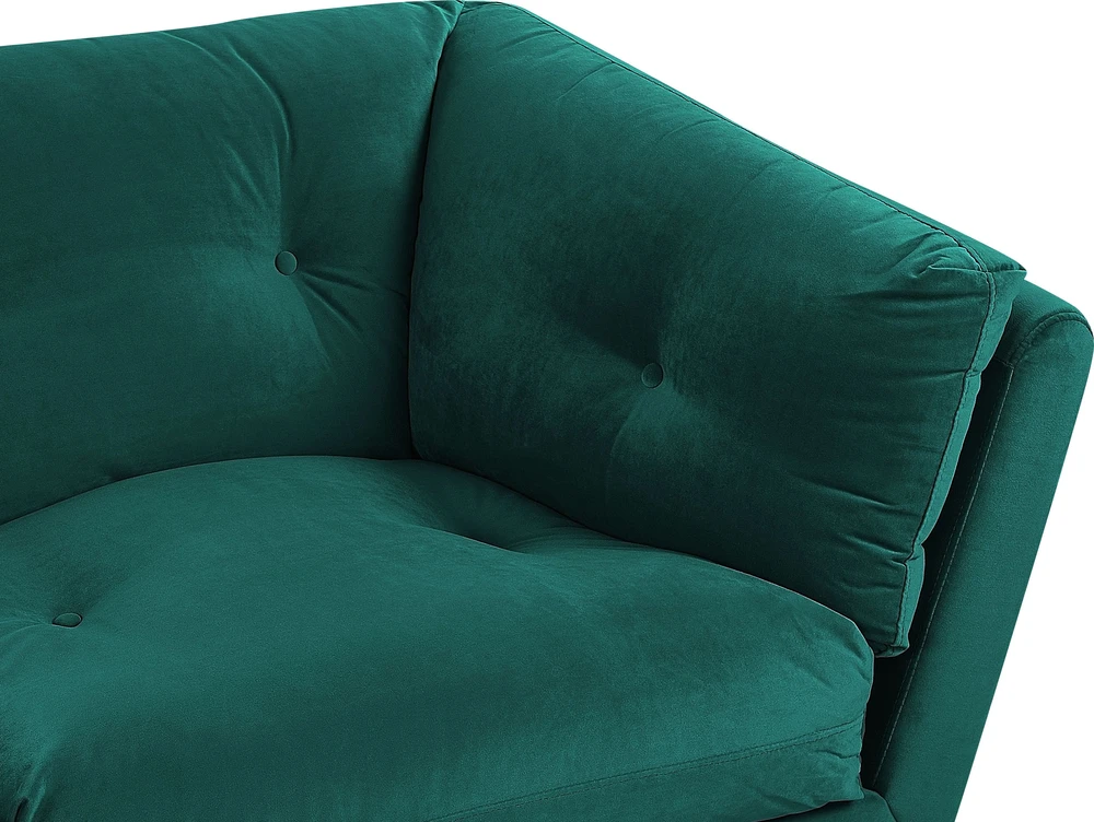 Beliani 3 vietų sofa LENVIKaksominė, smaragdinė