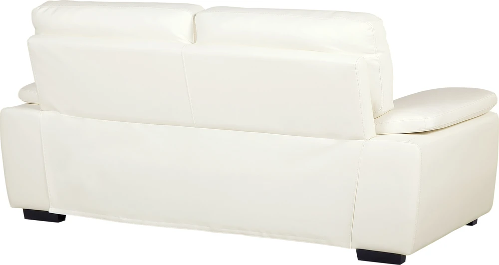 Beliani 3 vietų sofa VOGAR iš dirbtinės odos, kreminės spalvos