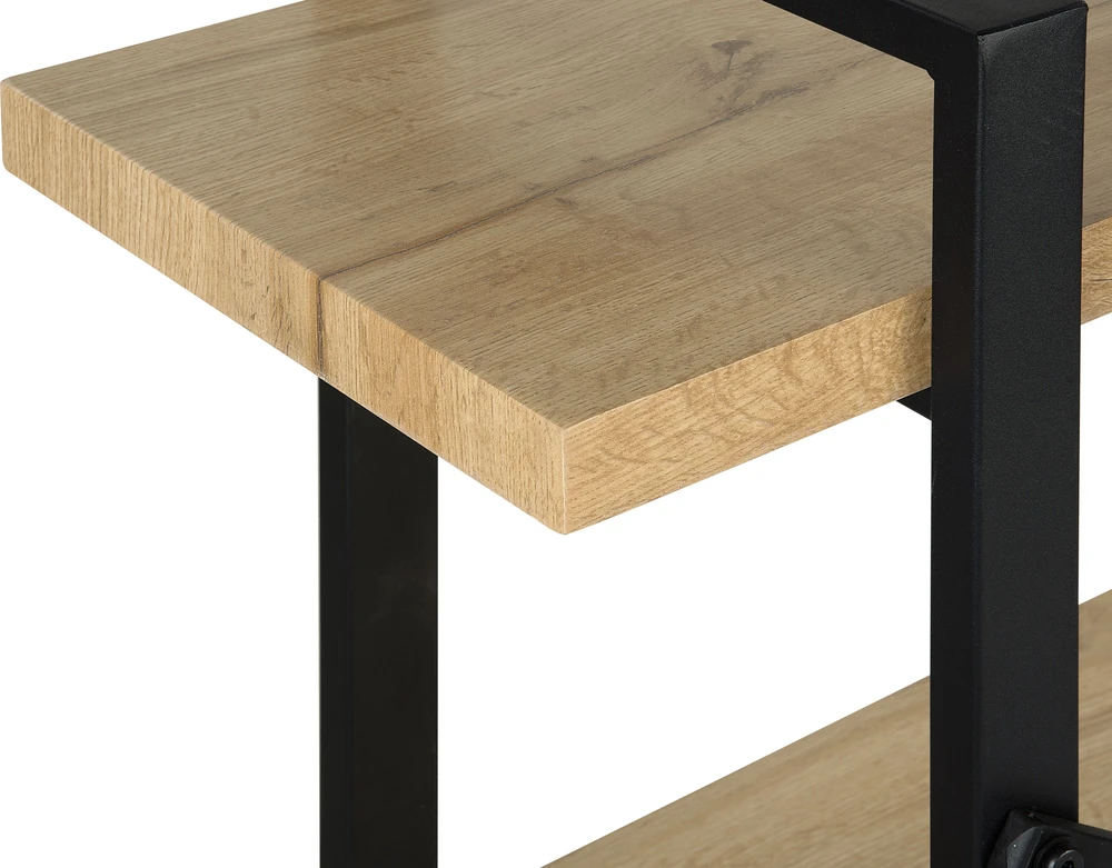 Beliani Lentyna 3 lentynų TIMBER 111 cm šviesiai ruda