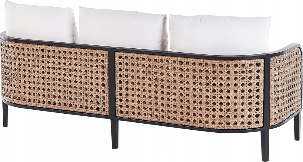 Sofa Beliani Sodo baldų komplektas su stalu 3 asmenims MONTEFALCO Metal Baltas