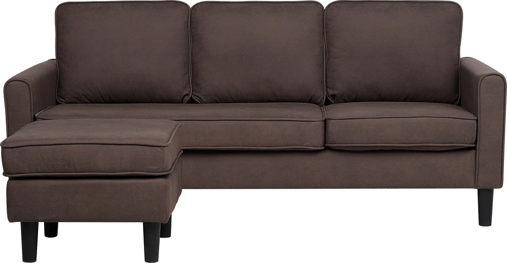 Beliani Trivietė sofa AVESTA, ruda, su otomanu