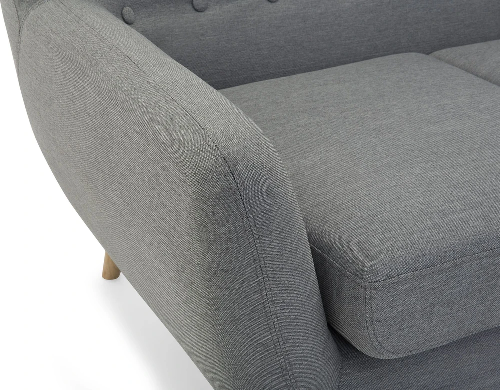 Beliani Trivietė sofa MOTALA šviesiai pilka