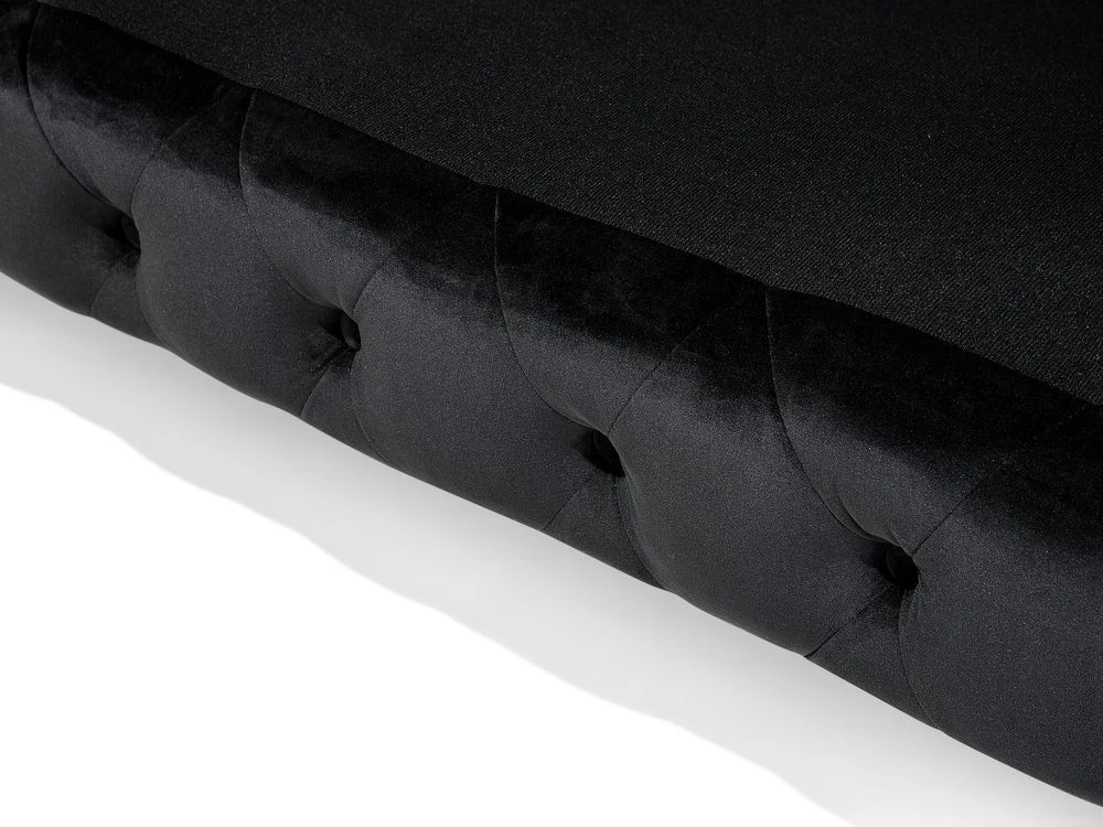 Beliani Trivietė sofa SOTRA aksominė juoda