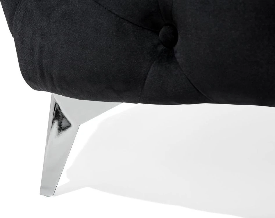 Beliani Trivietė sofa SOTRA aksominė juoda