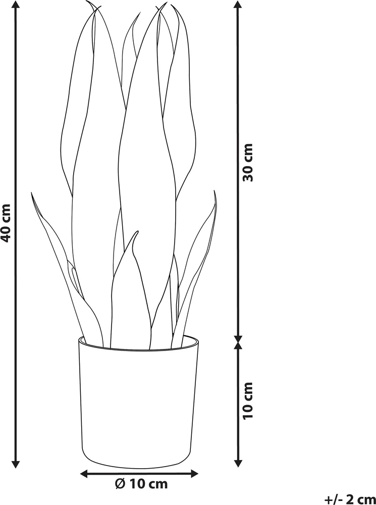 Beliani Dirbtinis augalas SNAKE PLANT 40 cm Žalias
