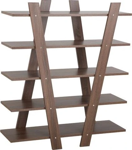 Beliani 5 lentynų knygų stovas ESCALANTE 116 cm tamsiai rudas