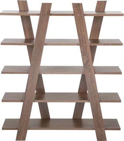 Beliani 5 lentynų knygų stovas ESCALANTE 116 cm tamsiai rudas