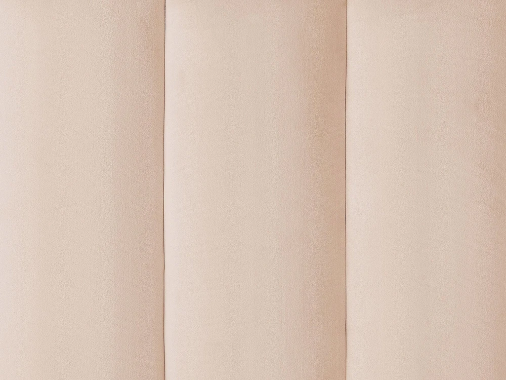 Beliani Dvivietė veliūrinė lova MIRIBEL 140 x 200 cm, smėlio spalvos