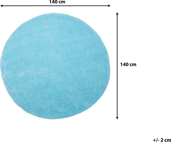 Beliani Shaggy kilimas DEMRE žydros spalvos ø 140 cm