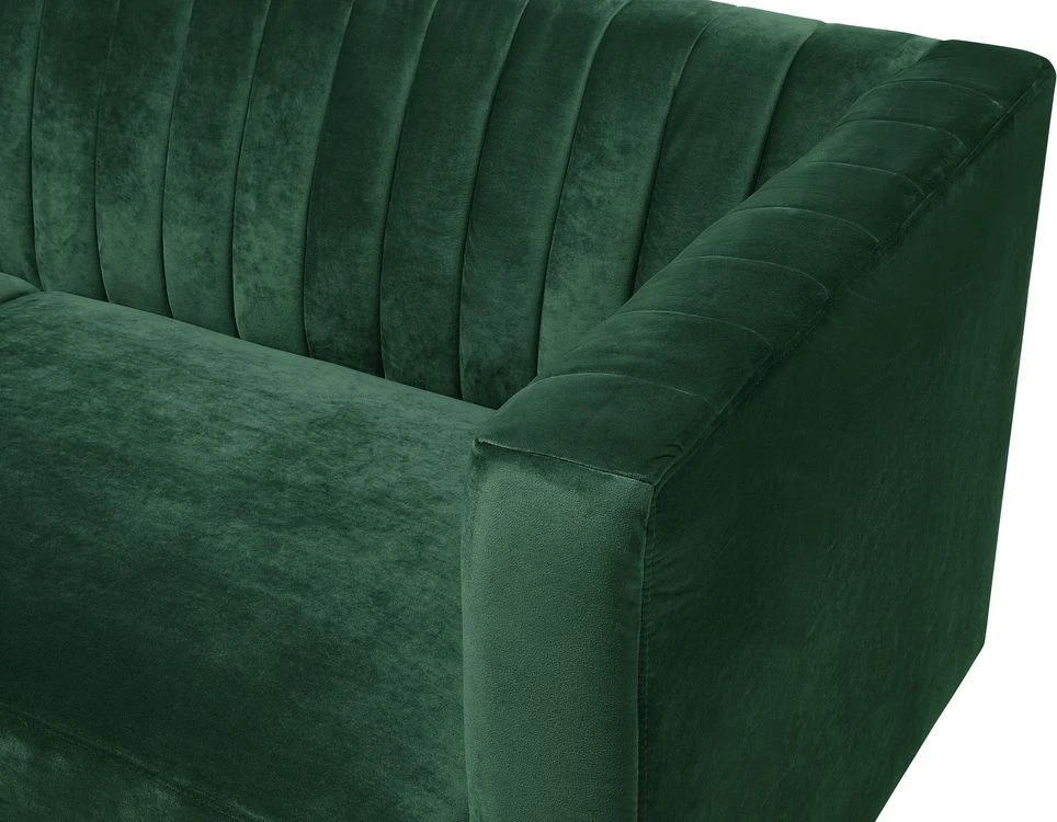 Beliani Trivietė sofa ARVIKA aksominė žalia