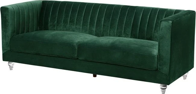 Beliani Trivietė sofa ARVIKA aksominė žalia