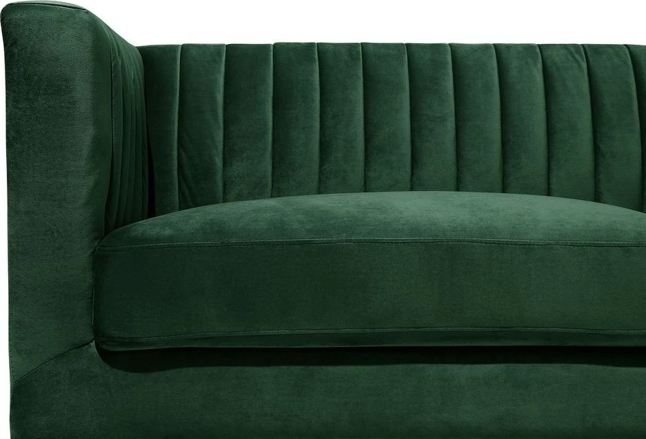 Beliani Trivietė sofa ARVIKA aksominė žalia