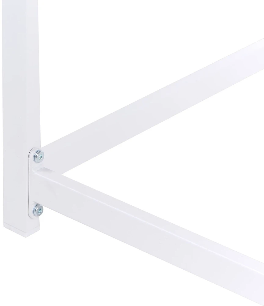 Beliani Sodo baro stalas AVETRANA 150 cm 50 cm rusvas / baltas