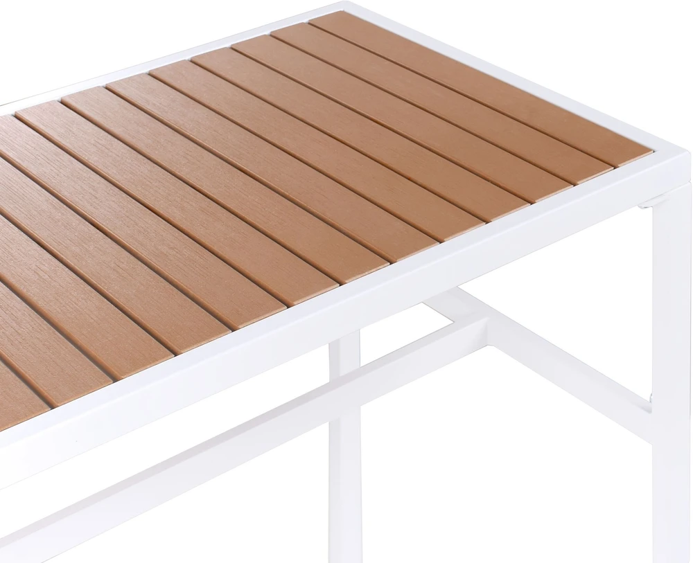 Beliani Sodo baro stalas AVETRANA 150 cm 50 cm rusvas / baltas