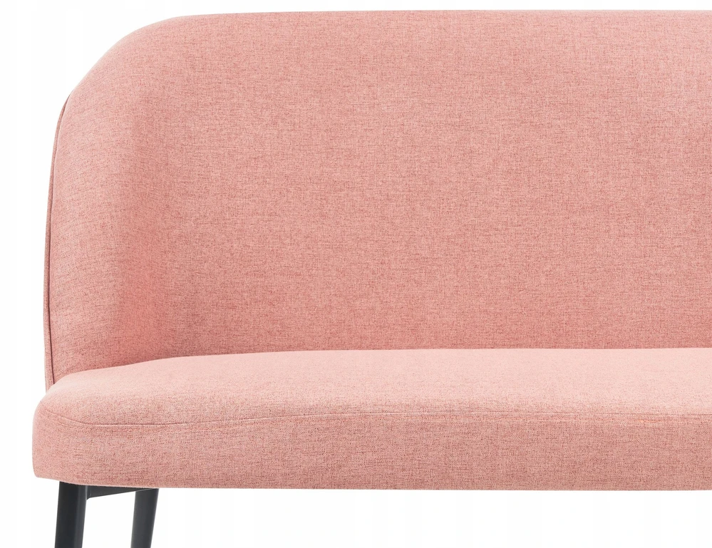 Sofa Beliani Dvivietis suoliukas valgomajam OSBY, rožinis