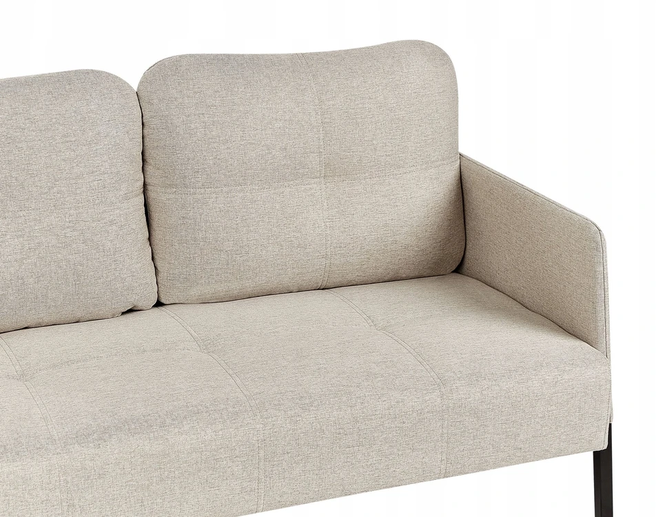 Beliani Dvivietė sofa LAHTI šviesiai smėlio spalvos