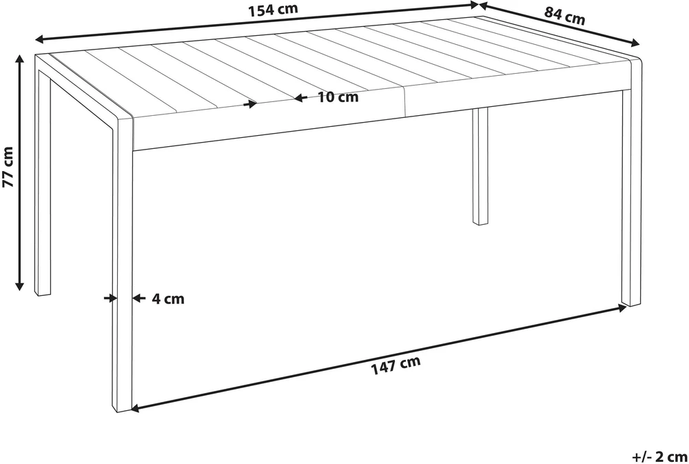 Beliani Sodo stalas BARTICA 154 cm 84 cm rudas