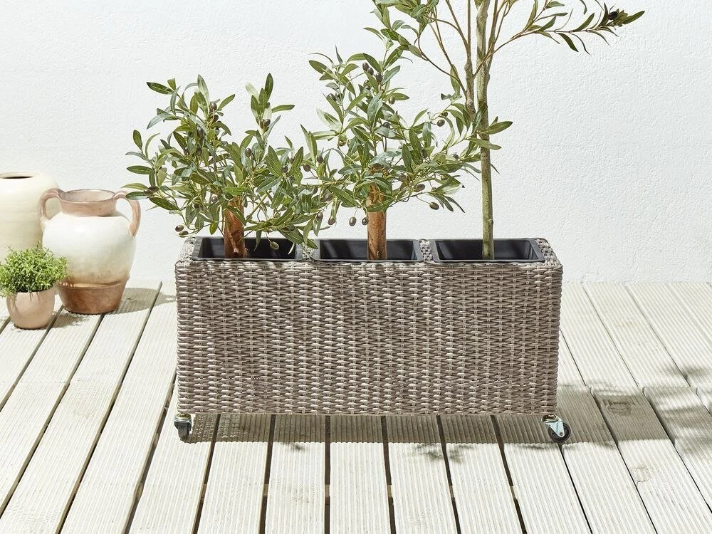 Beliani Gėlių vazonai BELLIS 82 cm Šviesiai rudas technorotangas