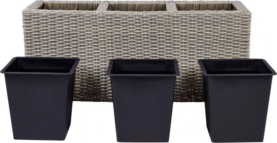 Beliani Gėlių vazonai BELLIS 82 cm Šviesiai rudas technorotangas