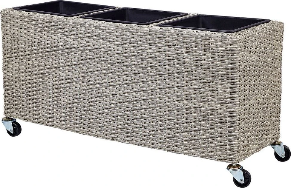 Beliani Gėlių vazonai BELLIS 82 cm Šviesiai rudas technorotangas