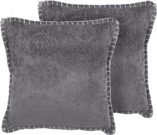 Beliani Lumarko 2 dekoravimo pagalvės 45 x 45 cm pilkos MELUR!