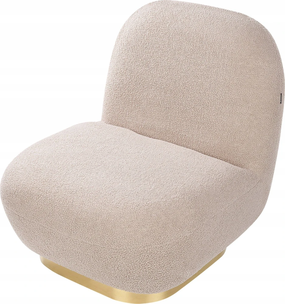 Beliani LOVIISA Boucle fotelis, smėlio spalvos