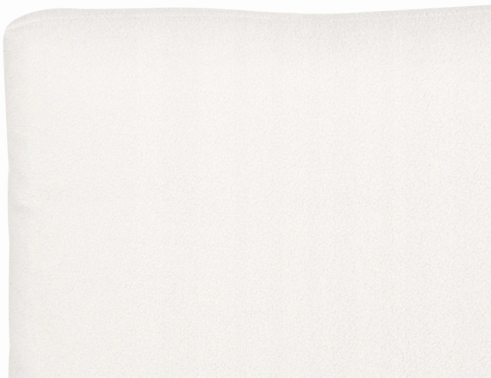 Beliani Dvigulė lova Boucle MELLE 140 x 200 cm, kreminė balta