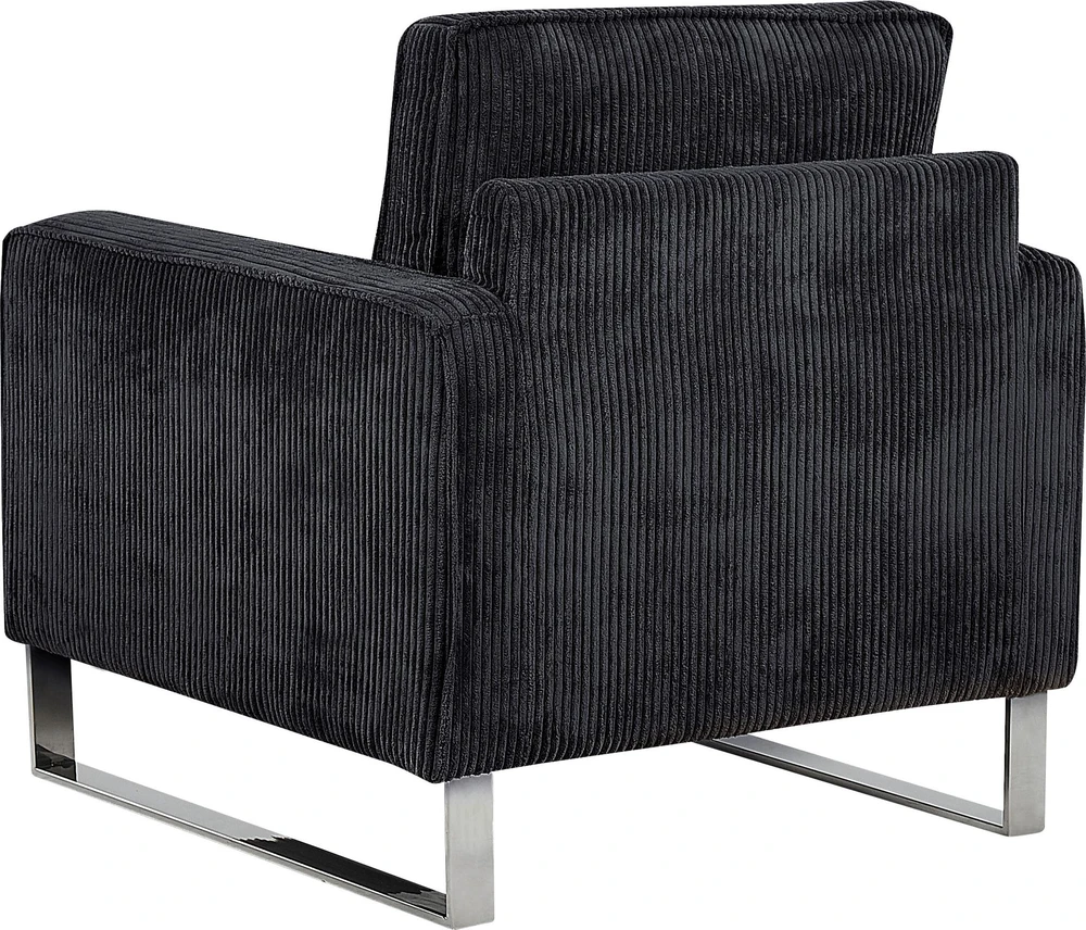 Fotelis Beliani Fotel VIND, velvetinis, juodas