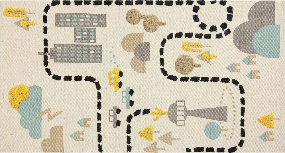 Beliani Vaikiškas kilimas SAZAK spalvotas 80 x 150 cm medvilninis
