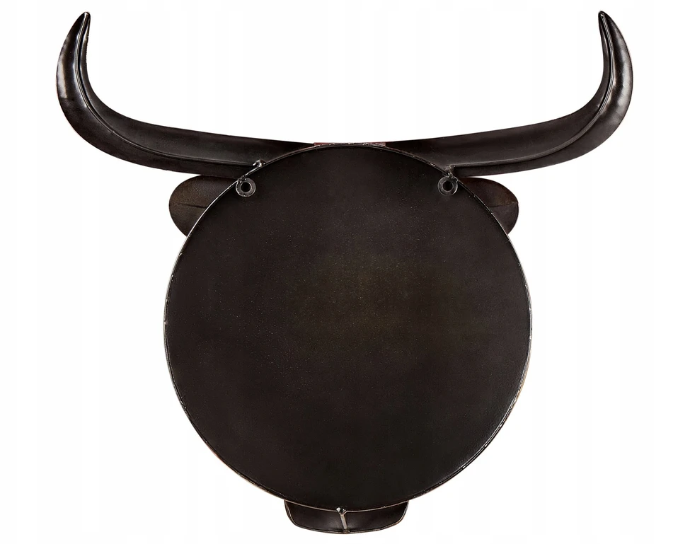 Beliani Sieninė dekoracija Byk ERBIUM metalinė 41 cm pilka