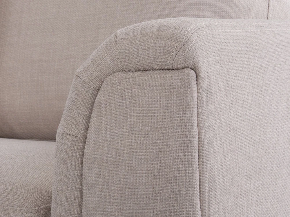 Beliani 4 vietų kampinė sofa OSLO, smėlio spalvos, dešininė