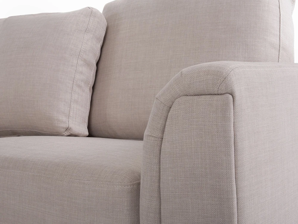 Beliani 4 vietų kampinė sofa OSLO, smėlio spalvos, dešininė