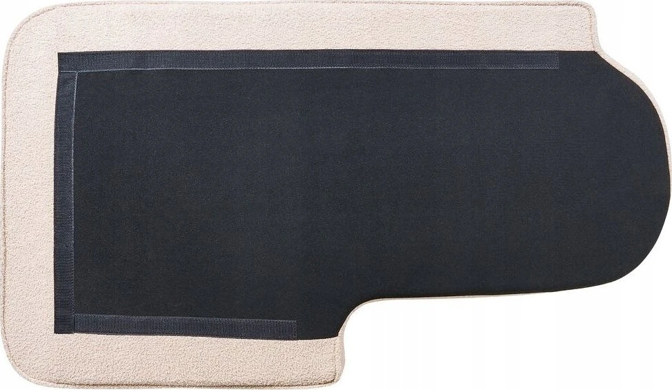 Sofa Beliani Dešininis gultas ALLIER Boucle šviesiai smėlio spalvos