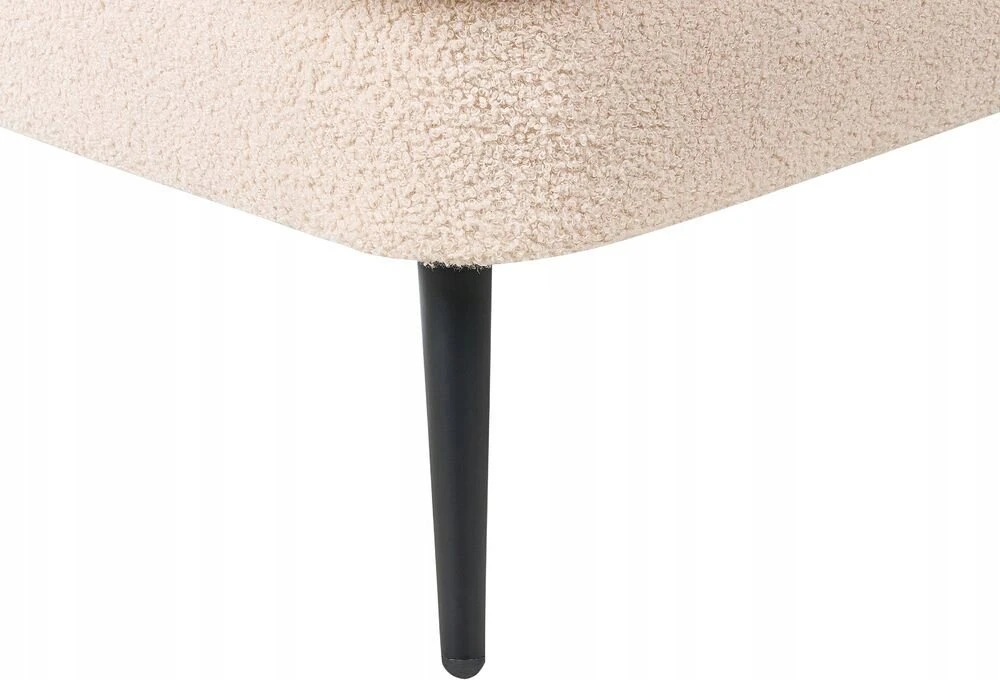 Sofa Beliani Dešininis gultas ALLIER Boucle šviesiai smėlio spalvos