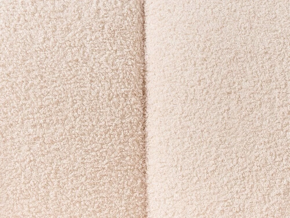 Sofa Beliani Dešininis gultas ALLIER Boucle šviesiai smėlio spalvos