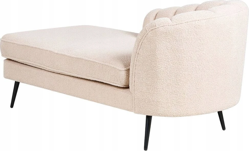 Sofa Beliani Dešininis gultas ALLIER Boucle šviesiai smėlio spalvos