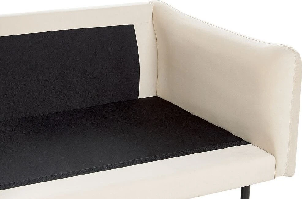 Beliani 4 vietų kampinė sofa VINTERBRO, veliūrinė, šviesiai smėlinė, dešininė