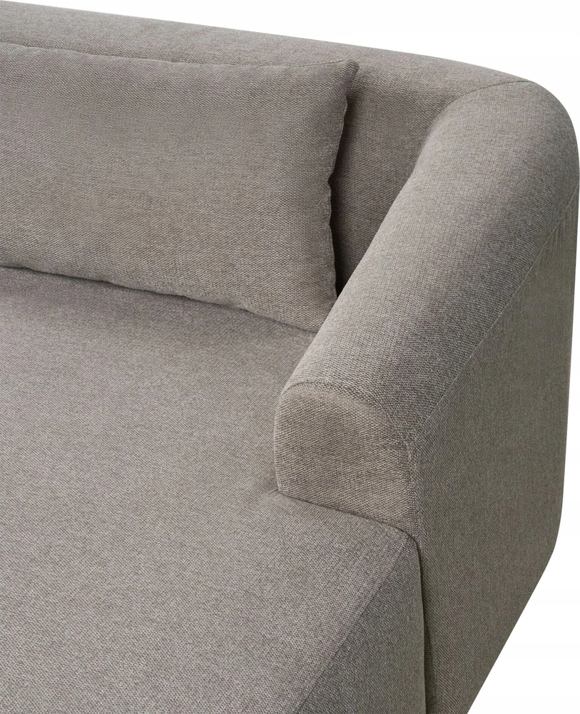 Beliani Trivietė kampinė sofa SVANSELE smėlio pilkumo spalvos, dešininė
