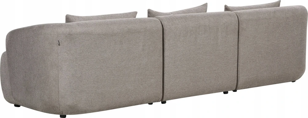 Beliani Trivietė kampinė sofa SVANSELE smėlio pilkumo spalvos, dešininė