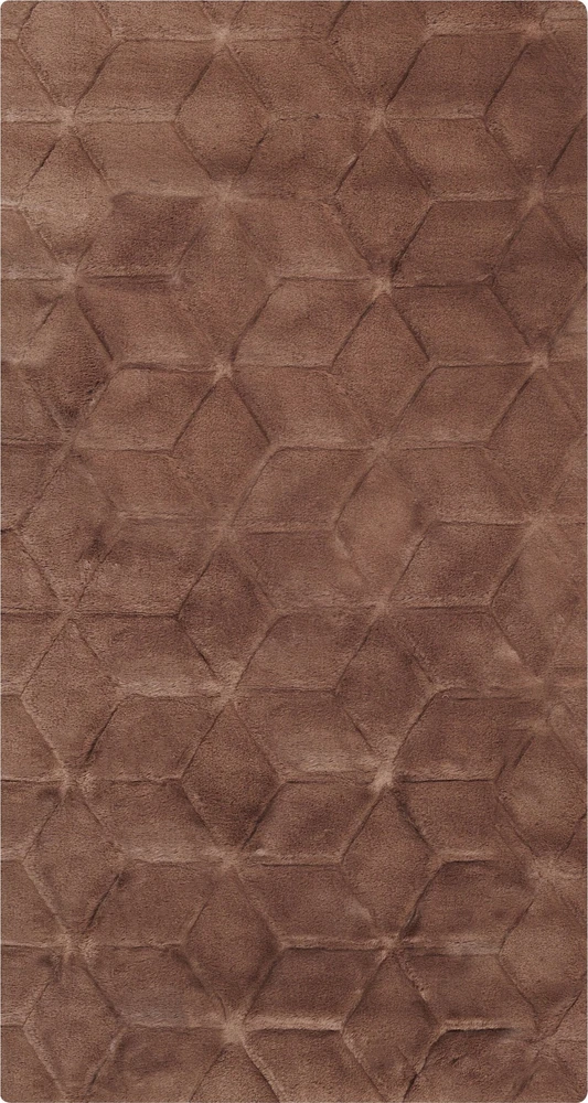Beliani Dirbtinio kailio kilimas THATTA rudas 80 x 150 cm