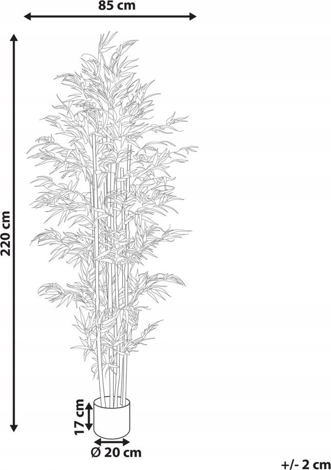 Beliani Dirbtinis augalas BAMBOO 220 cm žalias