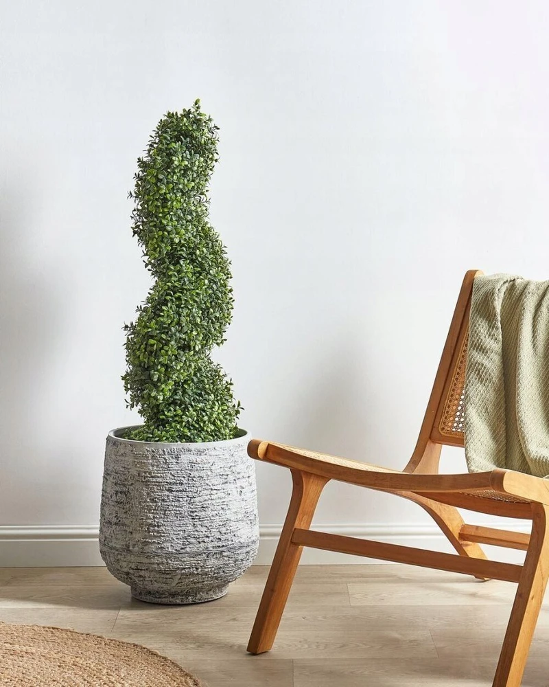 Beliani Dirbtinis augalas BUXUS SPIRAL TREE 98 cm žalias