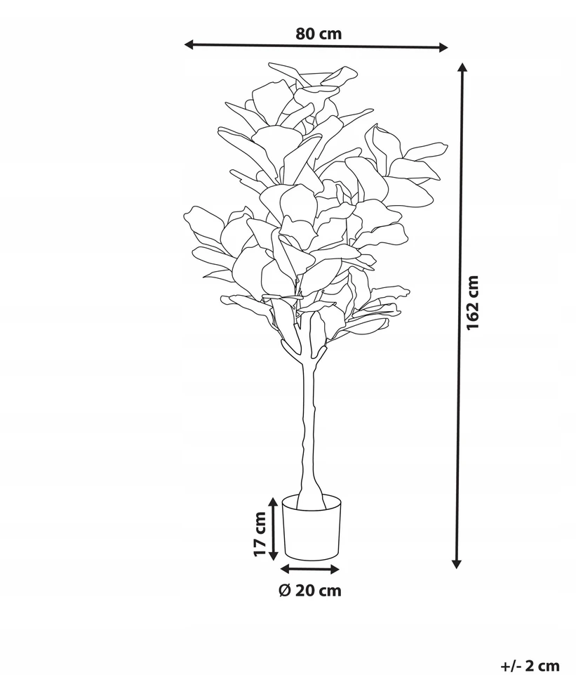 Beliani Dirbtinis augalas FIG TREE 162 cm žalias