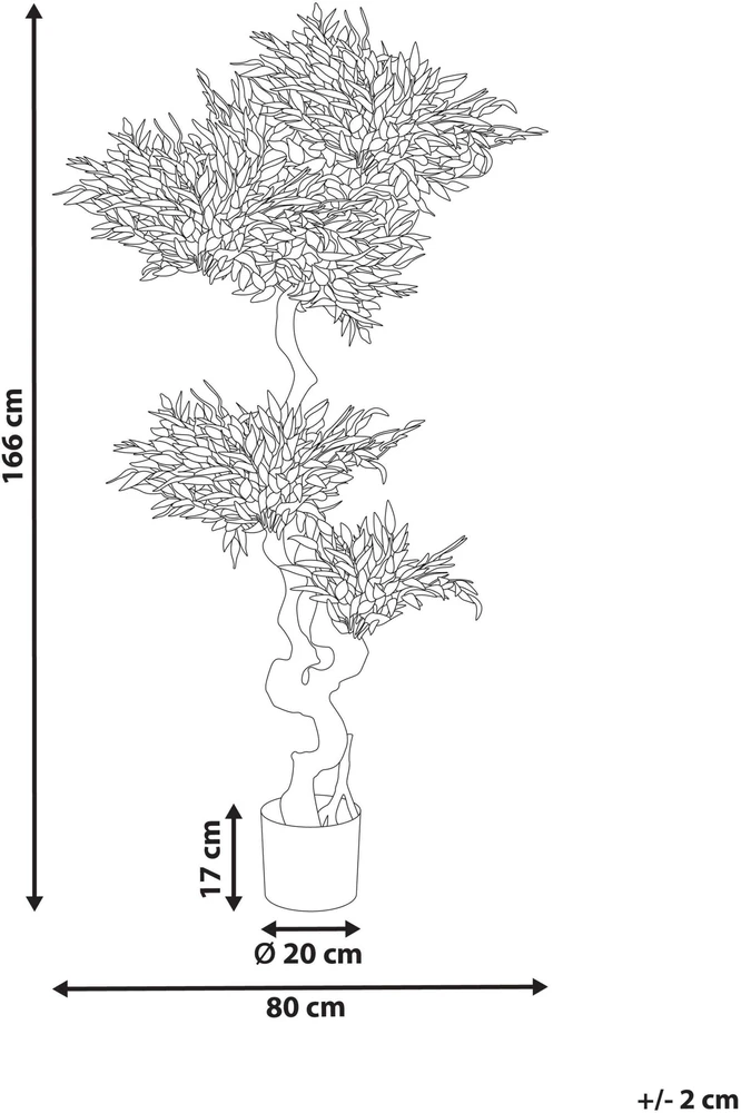Beliani Dirbtinis augalas RUSCUS TREE 166 cm žalias