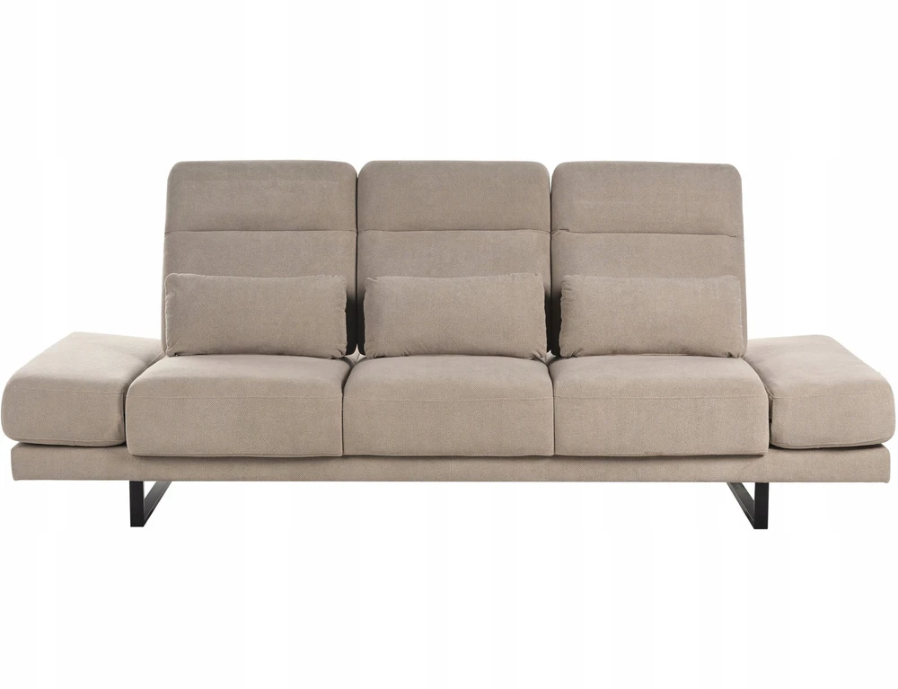 Beliani Trivietė sofa IKAST smėlio ir pilkos spalvos