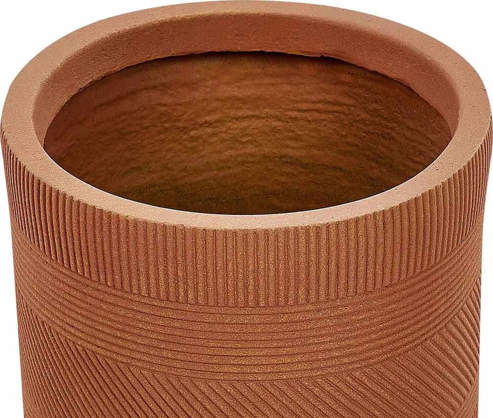 Beliani Gėlių vazonas VOULA 31 cm rudas
